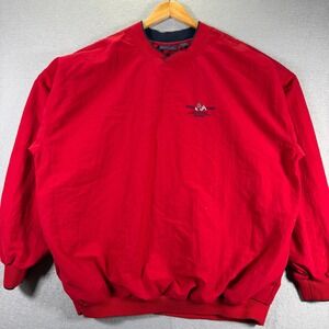 Vintage‎ Fresno State Bulldogs Alumni Pullover V-Neck Jacket XXL Antigua Red